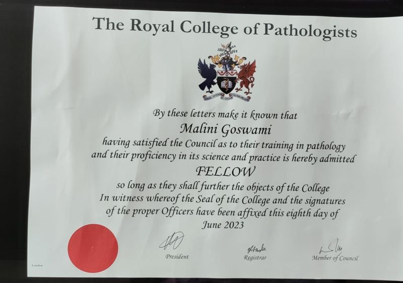 FRCPATH Certificate